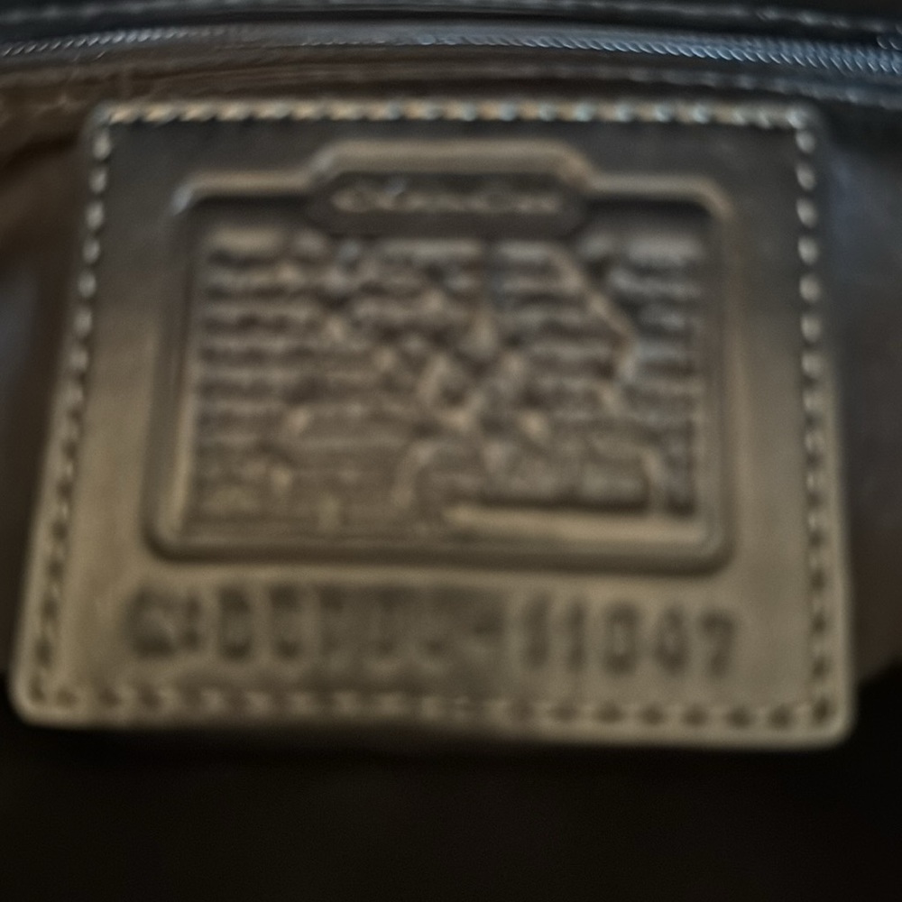 Coach Black Leather Satchel with Gold Accents - Picture 5 of 6